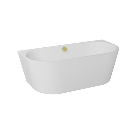 Besco VICA NEW 170 VAŇA VOĽNE STOJACA 170x80, biela sanitárny akrylát, s napúšťaním prepadom, klik-klak chróm WAS-170VNN