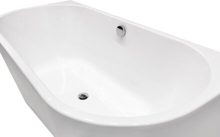 Besco VICA NEW 170 VAŇA VOĽNE STOJACA 170x80, biela sanitárny akrylát, s napúšťaním prepadom, klik-klak biely WAS-170VNBN