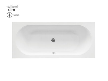 Besco VITAE SLIM 160 VAŇA OBDĹŽNIKOVÁ 160x75, biela sanitárny akrylát WAV-160-SL