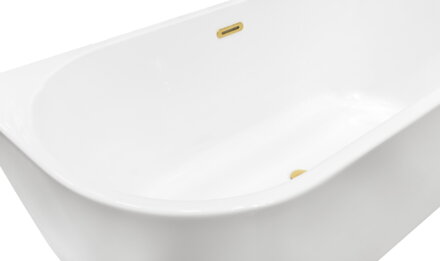 Besco VICA NEW 170 VAŇA VOĽNE STOJACA 170x80, biela sanitárny akrylát, prepad slim klik-klak chróm WAS-170VN