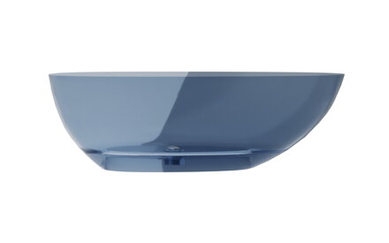 Besco XARA BLUE WAVE 160 VAŇA VOĽNE STOJACA 160x75, modrá zo syntetickej živice, klik-klak čierny WAX-160-BWB