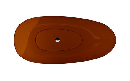 Besco XARA EARTH RUST 160 VAŇA VOĽNE STOJACA 160x75, oranžová zo syntetickej živice, klik-klak biely WAX-160-ERW
