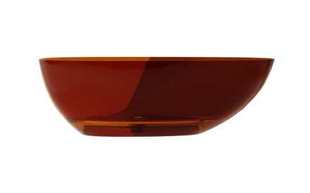 Besco XARA EARTH RUST 160 VAŇA VOĽNE STOJACA 160x75, oranžová zo syntetickej živice, klik-klak biely WAX-160-ERW