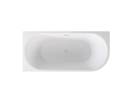 Besco ZOYA 170 VAŇA VOĽNE STOJACA 170x80 ľavá, biela sanitárny akrylát, klik-klak biely WAS-170-ZLB
