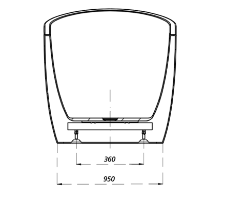 Cersanit ZEN DOUBLE OVAL 182x71 VAŇA VOĽNE STOJACA, biela S301-331