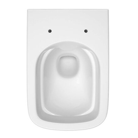 Cersanit AQUA SET B407 52 NÁDRŽ, WC MISA LARGA, DUROPLAST, Soft Close, Easy Off, TLAČIDLO ACCENTO SQUARE čierna matná S701-528
