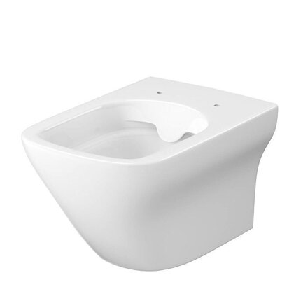 Cersanit AQUA SET B407 52 NÁDRŽ, WC MISA LARGA, DUROPLAST, Soft Close, Easy Off, TLAČIDLO ACCENTO SQUARE čierna matná S701-528