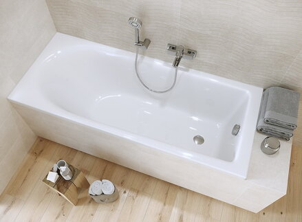 Cersanit FLAVIA 150x70 VAŇA OBDĹŽNIKOVÁ akrylátová + nožičky, biela S301-105