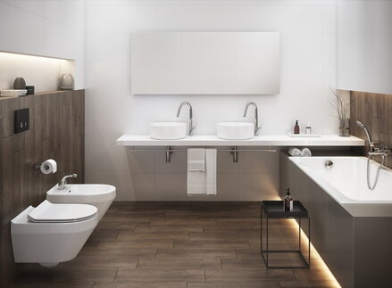 Cersanit CREA WC MISA ZÁVESNÁ BEZ SEDÁTKA, Clean On, 35,5x52x38 cm biela K114-015