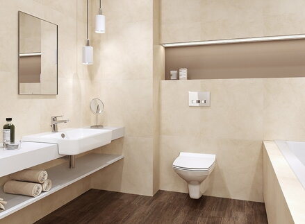 Cersanit CARINA WC MISA ZÁVESNÁ BEZ SEDÁTKA 35x52,5 cm, Perfect Clean biela K31-046
