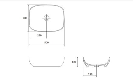 Cersanit LARGA UMÝVADLO NA DOSKU 50x38, tehlovo-červená matná K677-066