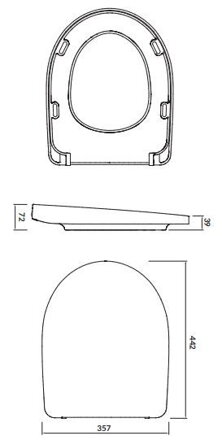 Cersanit MODUO SLIM SEDÁTKO DUROPLAST, ANTIBAKT., ONE BUTTON, Soft Close, biela K98-0184