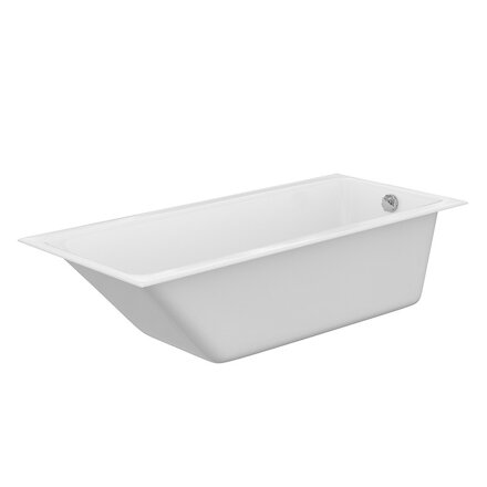 Cersanit CREA 180x80 VAŇA OBDĹŽNIKOVÁ ASYMETRICKÁ + nožičky, biela S301-227