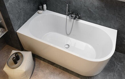 Cersanit CREA 170x82 VAŇA VOĽNE STOJACA K STENE, ľavá biela S301-329