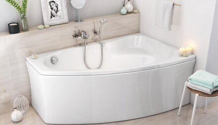 Cersanit SICILIA VAŇOVÝ PANEL 140, ĽAVÝ/PRAVÝ biely S401-085
