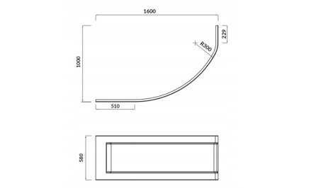 Cersanit KALIOPE VAŇOVÝ PANEL 160 ĽAVÝ/PRAVÝ, biely S401-117