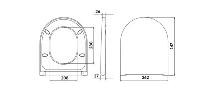 Cersanit LARGA SET B331 OVAL WC MISA ZÁVESNÁ, CLEAN ON + SEDÁTKO SLIM, DUROPLAST, Soft Close, Easy Off, biele keramické S701-472
