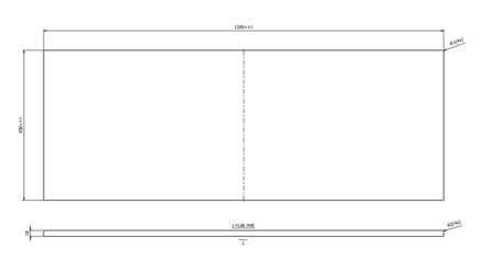 Cersanit TIRSO DOSKA NA SKRINKU 120 cm, kašmír S1015-023