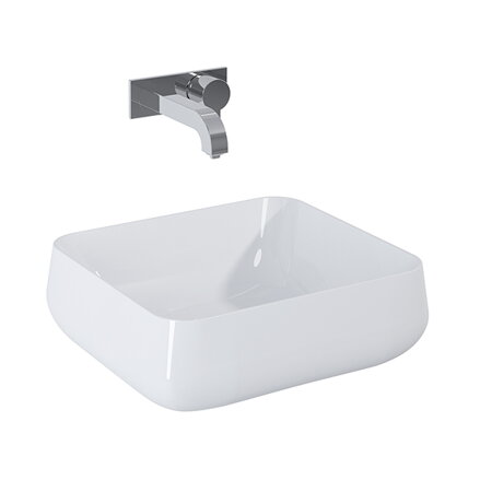 ETNO 46 UMÝVADLO NA DOSKU 46 cm, keramické, biela lesklá 145039