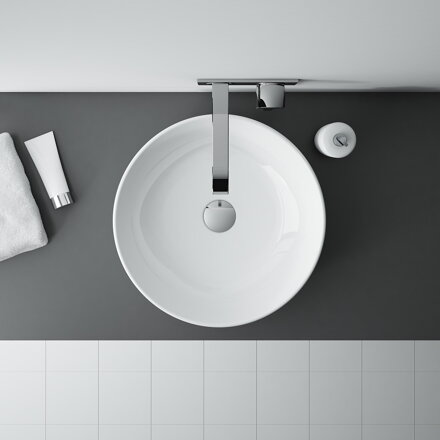 LORCA 42 UMÝVADLO NA DOSKU 41,5 cm, keramické, biela lesklá 145048