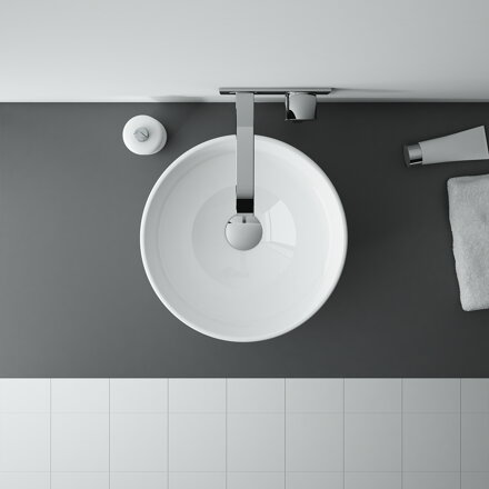 MIKO 36 UMÝVADLO NA DOSKU 36 cm, keramické, biela lesklá 145295