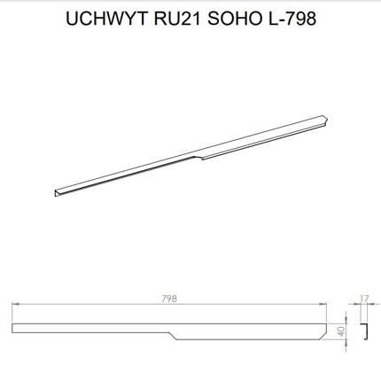 SOHO ÚCHYT 80 cm, čierna matná 168648