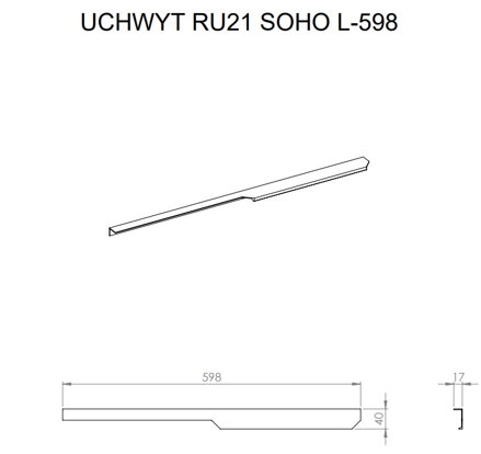 SOHO ÚCHYT 60 cm, čierna matná 168647