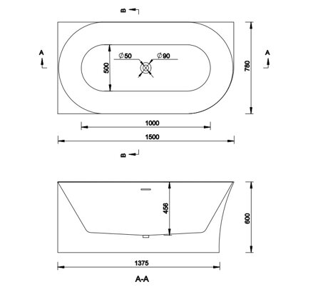 Emporia MOLLY 150 VAŇA VOĽNE STOJACA 150x78, ľavá biela akrylát, klik-klak biely EMPORIA-TW-7790L-1500