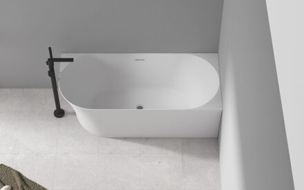 Emporia MOLLY 150 VAŇA VOĽNE STOJACA 150x78, pravá biela akrylát, klik-klak biely EMPORIA-TW-7790R-1500