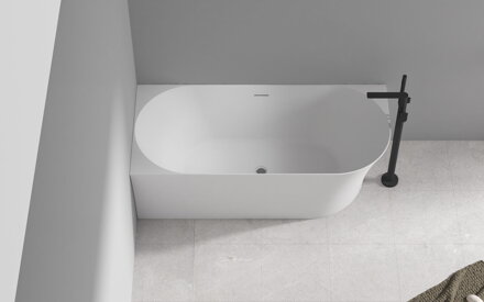Emporia MOLLY 150 VAŇA VOĽNE STOJACA 150x78, ľavá biela akrylát, klik-klak biely EMPORIA-TW-7790L-1500