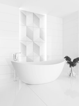 Emporia MONYA NEW 170 VAŇA VOĽNE STOJACA 170x75, biela akrylát, klik-klak biely EMPORIA-WS208P-NEW