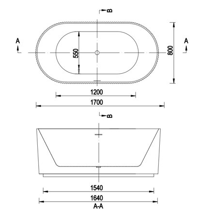 Emporia RIO 170 VAŇA VOĽNE STOJACA 170x80, biela akrylát, klik-klak biely EMPORIA-WS203L-1700