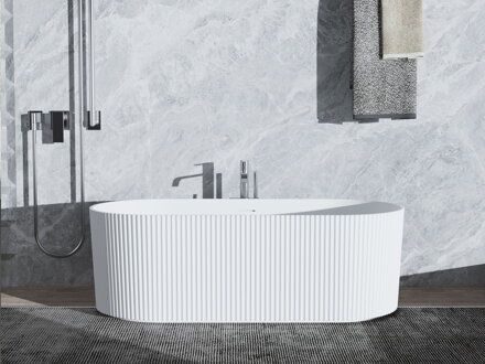 Emporia RIO 150 VAŇA VOĽNE STOJACA 150x75, biela akrylát, klik-klak biely EMPORIA-WS203L-1500