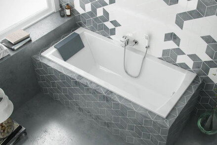 Excellent AQUARIA VAŇA OBDĹŽNIKOVÁ 139,5x70 biela akrylátová WAEX.AQU14WH