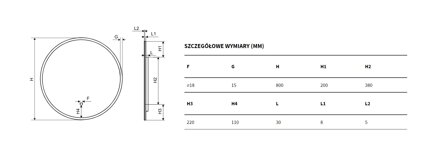Excellent LUMIRO ZRKADLO OKRÚHLE S OSVETLENÍM 80 cm DOEX.LU080.AC