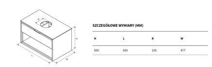 Excellent TUTO SKRINKA POD UMÝVADLO 60 cm, sivá/dub MLEX.0102.600.GRBL