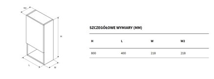 Excellent TUTO SKRINKA ZÁVESNÁ VRCHNÁ 40 cm, pravá dub/biela MLEX.0107.400.BLWH