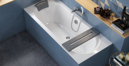 Excellent OCEANA SLIM VAŇA OBDĹŽNIKOVÁ, 160x75, biela akrylátová WAEX.OCE16WHS