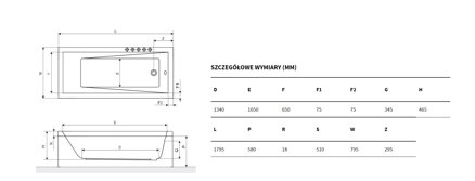 Excellent WAVE SLIM VAŇA OBDĹŽNIKOVÁ, 179,5x79,5 biela akrylátová WAEX.WAV18WHS