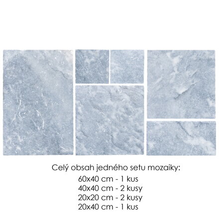 Kameň Slovakia MRAMOR ANTIK AM88 MOZAIKA hr.1,2 cm obklad / dlažba