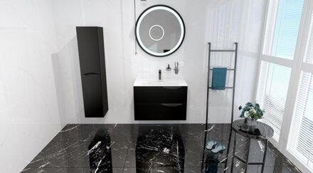 LaVita BOHOL BLACK MAT 1440x45 STOJAN NA UTERÁKY, čierny