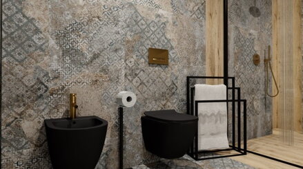 LaVita HALMAHERA BLACK MAT 85x60 STOJAN NA UTERÁKY, čierny