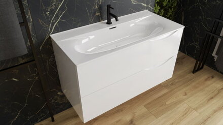 LaVita KOLORADO WHITE 80 SKRINKA POD UMÝVADLO 80 cm, biela lesklá