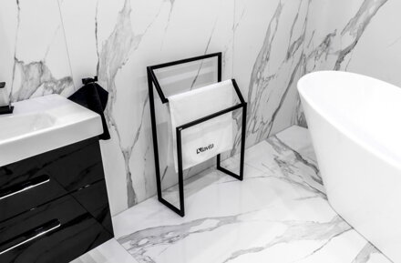 LaVita SUMBAWA BLACK MAT 90x60 STOJAN NA UTERÁKY, čierny