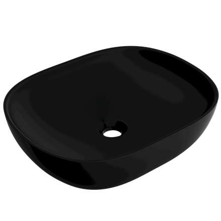 LaVita REDONDO BLACK UMÝVADLO NA DOSKU 46,5 cm, čierne keramické