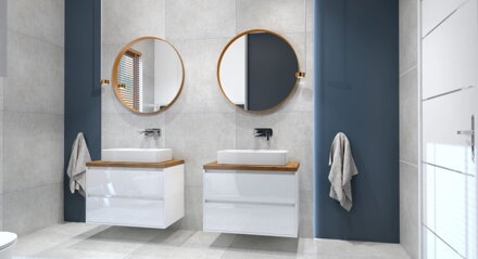 LaVita EOS 80 ZRKADLO OKRÚHLE 80 cm, medená zlatá