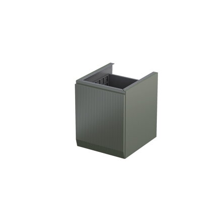 Oristo BRYLANT UNI SKRINKA NÍZKA BOČNÁ 40 cm, olivová matná ryhovaná OR36-SN1S-40-17R