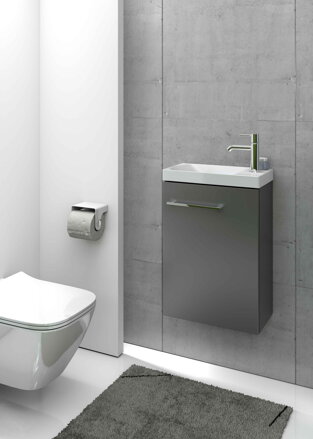 Oristo GEO SKRINKA S UMÝVADLOM 40 cm, grafit matná KI01-ZD1D-40-6