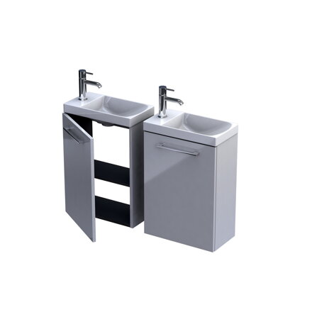 Oristo GEO SKRINKA S UMÝVADLOM 40 cm, grafit matná KI01-ZD1D-40-6