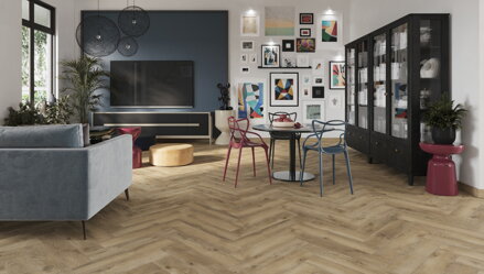 VILLE 4V HERRINGBONE 63264 Dub Negras laminátová podlaha
